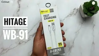 Hitage WB-91 Micro USB Cable Unboxing And Review| English