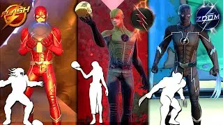 Flash, Zoom and Reverse-Flash Skins Fortnite doing All Built-In Emotes in-Game!..