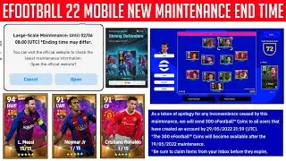 😯 New Maintenance End Time eFootball 2022 Mobile | Pes 2022 Mobile Official Gameplay & Trailer