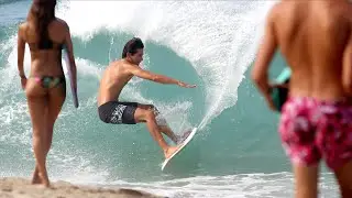 Skimboard craziness in Laguna Beach