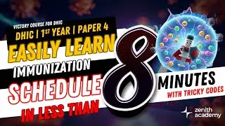 Immunization Schedule | Easy learn code | (DHIC 1st yr | Paper 4) | Zenith Academy | Victory Course
