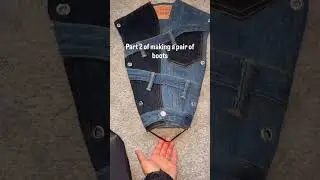 How to make a pair of boots #fashion #cute diy boots from old Levi jeans