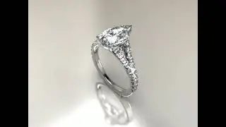 Platinum Pear Shaped Split Shank Diamond Ring | Daniel Christopher Jewellery  dcjewellery.com