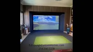 Edinburgh Custom Homes - Luxury Renovation: Golf Simulator Project in Dallas, Tx