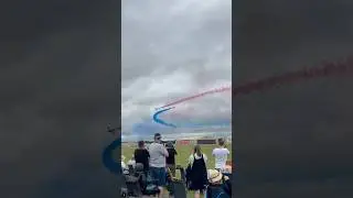 Red arrows at royal international air tattoo #fighterjet #jet #riat #redarrows #raf #military