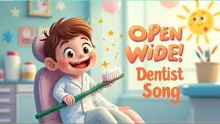 Open Wide! 🦷 Dentist Song for Kids | Fun Dental Care Rhyme