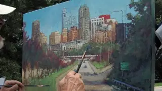 Daily Art Adventure 433. Plein Air Next to a Busy Road.
