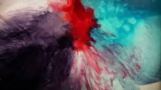 Soothing, Calming, Colorful Ink Mixing, Piano