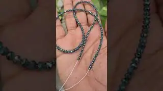 41 CT / 173 PIECE 3.0MM TO 4.0MM SIZE BLUE COLOR BEADS DIAMOND NECKLACE STRAND AVAILABLE #beads