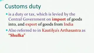 Customs Duty l Customs Act l Baggage Rules etc.
