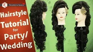 Hair Style Tutorial Video For Wedding | Step by Step Party Hairstyle Tutorial | Krushhh by Konica