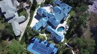 Custom home theater in $8M Bayhill Florida mansion