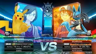 Pokken Tournament - SoW_Scout (Pikachu) vs BlueBlazes (Lucario) - Online Ranked Match