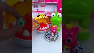 Satisfying Unboxing Pinkfong & Funny Shark 🦈🍬 | Mini Kitchen Toy Playset ASMR Video 🎁