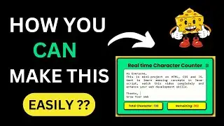 Real Time Character ✏️Counter | HTML | CSS | JS  #textarea #keyupevent (Must Watch 🤖)
