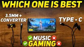 Type C Vs 3.5mm Earphones + Adapter 🔥 Best Gaming Earphones & Type C to 3.5mm Adapter For Gaming