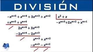 División de polinomios | Exponente literal | Ejemplo 1
