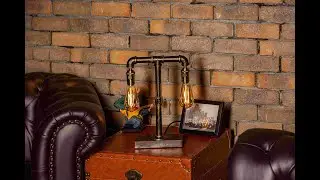 Handmade Dimmable Pipe Lamp-Rustic Decor,Gifts,Edison Steampunk