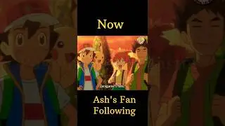 Ash's Fan Following 😢 Then Vs Now Ash's 😈 #shorts #pokemon #pokemoninhindi #viral