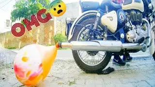 Balloon Vs Bullet Bike Silencer - Super Big Size Balloon Create