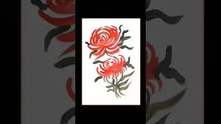 One Stroke Flower Painting 🌸 | Easy Acrylic Flowers #Shorts