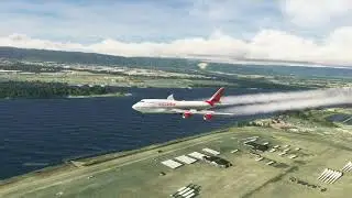 Boeing 747 Air India lands in Portland! Precision, beauty, and bold technique unite!