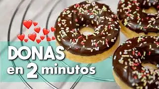 DONAS en 2 minutos al MICROONDAS 🍩 | ¡Donuts Fáciles y Rápidos!