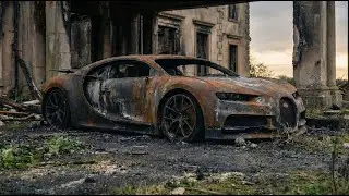 From Ashes to Elegance: $3M Bugatti Chiron ASMR Restoration (Satisfying Rebuild)