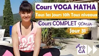 Cours de HATHA YOGA complet (90min)| Etirement & renforcement du corps | Meditation & relaxation