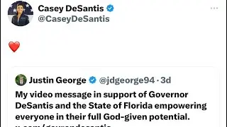 My recent video message shared by Casey DeSantis on Twitter!