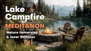 Mountain Lake Campfire Meditation | Nature Immersion & Inner Stillness