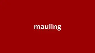what is the meaning of mauling.