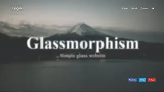 Glassmorphism  Responsive Website From Scratch Html CSS & Javascript | | Glassmorphism simple page