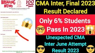 Cma inter june result 2023|cma inter june attempt result 2023 kese check kere🧐|cma inter, final 2023