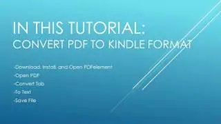 How to Convert PDF to Kindle
