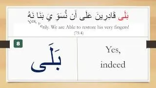 Day 1: Quranic Arabic crashcourse: words 1-12 (no/yes)