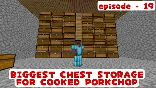 BIGGEST CHEST STORAGE ROOM IN SKYBLOCK MINECRAFT &bull; SKYBLOCK HINDI  &bull; McShaqubYT &bull; Episode - 19
