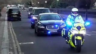City of London Police escort CANADIAN Prime Minister in London - NATO Summit 2019