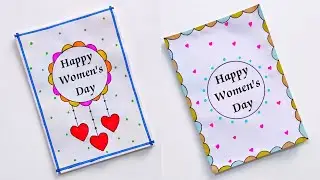 How to make women's day card । Women's day greeting card । Women's day card
