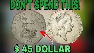 1997 UK 50 Pence Coin Value | Queen Elizabeth II Old 50p Worth Money?