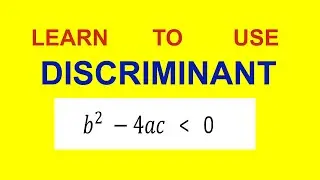 DISCRIMINANT   𝑏^2  &minus;4𝑎𝑐   less  than zero