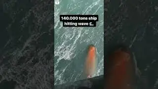 😱😵 ships hitting huge waves #waves #ship #scary #ocean #youtube #shorts
