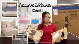 Amazon & Myntra Haul 🛍️🛒 | Haul video | Amazon haul | Aesthetic | Bedsheet | 