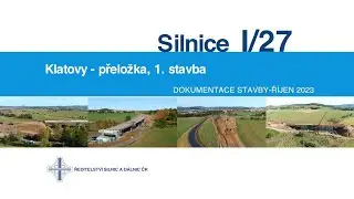 I/27 Klatovy, přeložka, 1. stavba (dokumentace stavby 10/2023)