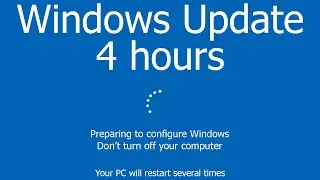 Экран обновления Windows 4 часа РЕАЛЬНОЕ СЧЕТЧИК в 4K UHD!