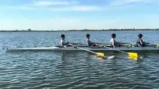David Caban on the U17 4x in the 2-seat