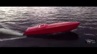 RB's RC's: 84 inch Apache in calm lake huge RC boat!