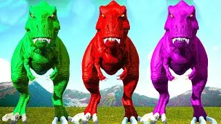 Dinosaur Tyrannosaurus Rex Color Pack vs IRex Dino Color Jurassic World Evolution Dinosaurs Fighting