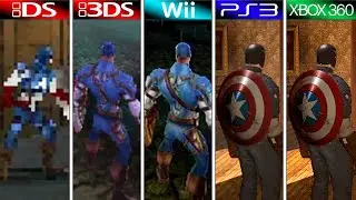 Captain America Super Soldier (2011) DS vs 3DS vs Wii vs PS3 vs XBOX 360 (Graphics Comparison)