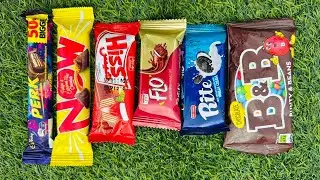 ASMR Most Popular Candys / some lots of colorful rainbow lollipop candy / unpacking chocolate eat